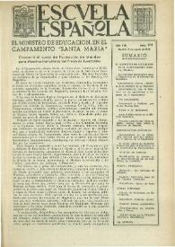 Portada:Escuela española. Año VIII, núm. 378, 12 de agosto de 1948