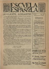 Portada:Escuela española. Año IX, núm. 399, 5 de enero de 1949