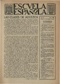 Portada:Escuela española. Año IX, núm. 405, 17 de febrero de 1949