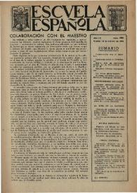 Portada:Escuela española. Año IX, núm. 406, 24 de febrero de 1949