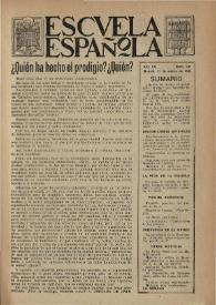 Portada:Escuela española. Año IX, núm. 411, 31 de marzo de 1949