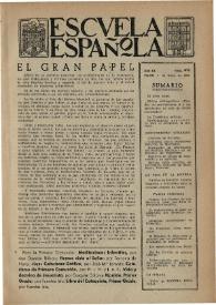 Portada:Escuela española. Año IX, núm. 416, 5 de mayo de 1949