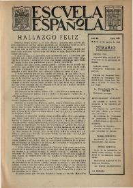 Portada:Escuela española. Año IX, núm. 431, 18 de agosto de 1949