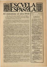 Escuela española. Año X, núm. 452, 5 de enero de 1950