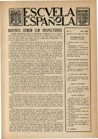 Portada:Escuela española. Año X, núm. 462, 17 de marzo de 1950