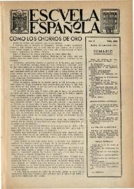 Portada:Escuela española. Año X, núm. 490, 28 de septiembre de 1950