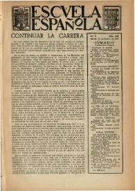 Portada:Escuela española. Año X, núm. 498, 23 de noviembre de 1950