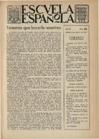 Portada:Escuela española. Año XI, núm. 509, 8 de febrero de 1951