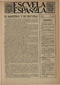 Escuela española. Año XI, núm. 510, 15 de febrero de 1951