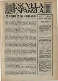 Portada:Escuela española. Año XI, núm. 535, 27 de julio de 1951
