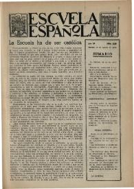 Portada:Escuela española. Año XI, núm. 539, 23 de agosto de 1951