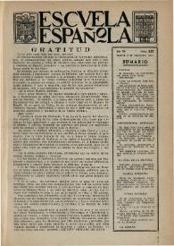 Portada:Escuela española. Año XI, núm. 553, 8 de noviembre de 1951