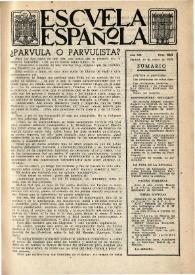Escuela española. Año XII, núm. 564, 10 de enero de 1952