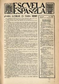 Portada:Escuela española. Año XII, núm. 566, 24 de enero de 1952