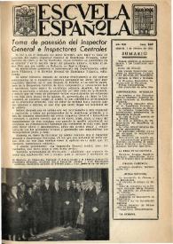 Escuela española. Año XII, núm. 569, 7 de febrero de 1952