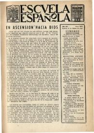 Portada:Escuela española. Año XII, núm. 572, 21 de febrero de 1952