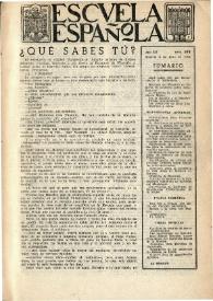 Portada:Escuela española. Año XII, núm. 593, 3 de julio de 1952