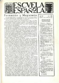 Portada:Escuela española. Año XII, núm. 609, 23 de octubre de 1952