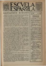 Escuela española. Año XIII, núm. 622, 22 de enero de 1953