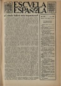 Escuela española. Año XIII, núm. 627, 19 de febrero de 1953