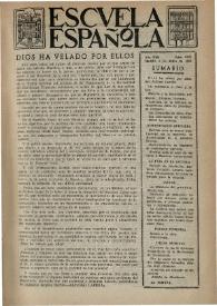 Portada:Escuela española. Año XIII, núm. 643, 3 de junio de 1953