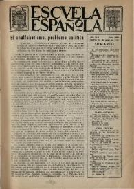 Portada:Escuela española. Año XIII, núm. 646, 25 de junio de 1953