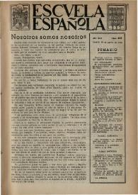 Portada:Escuela española. Año XIII, núm. 655, 29 de agosto de 1953
