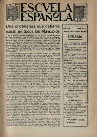 Portada:Escuela española. Año XIII, núm. 662, 15 de octubre de 1953