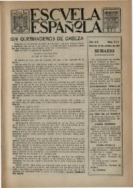 Portada:Escuela española. Año XIII, núm. 664, 29 de octubre de 1953