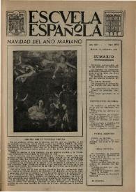 Portada:Escuela española. Año XIII, núm. 672, 24 de diciembre de 1953