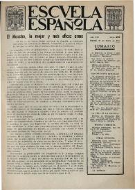 Escuela española. Año XIV, núm. 676, 21 de enero de 1954