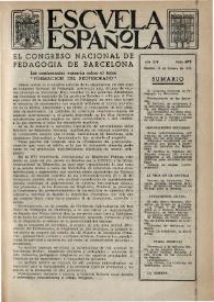 Escuela española. Año XIV, núm. 679, 11 de febrero de 1954