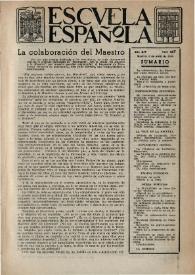 Portada:Escuela española. Año XIV, núm. 687, 8 de abril de 1954