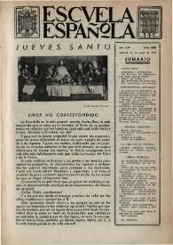 Portada:Escuela española. Año XIV, núm. 688, 14 de abril de 1954