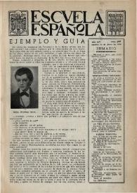 Portada:Escuela española. Año XIV, núm. 697, 16 de junio de 1954