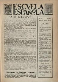 Portada:Escuela española. Año XIV, núm. 703, 29 de julio de 1954