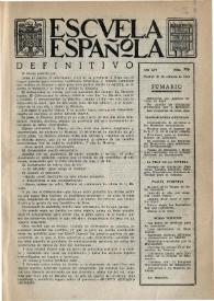 Portada:Escuela española. Año XIV, núm. 716, 27 de octubre de 1954