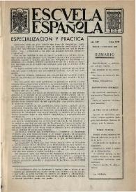 Portada:Escuela española. Año XIV, núm. 722, 10 de diciembre de 1954
