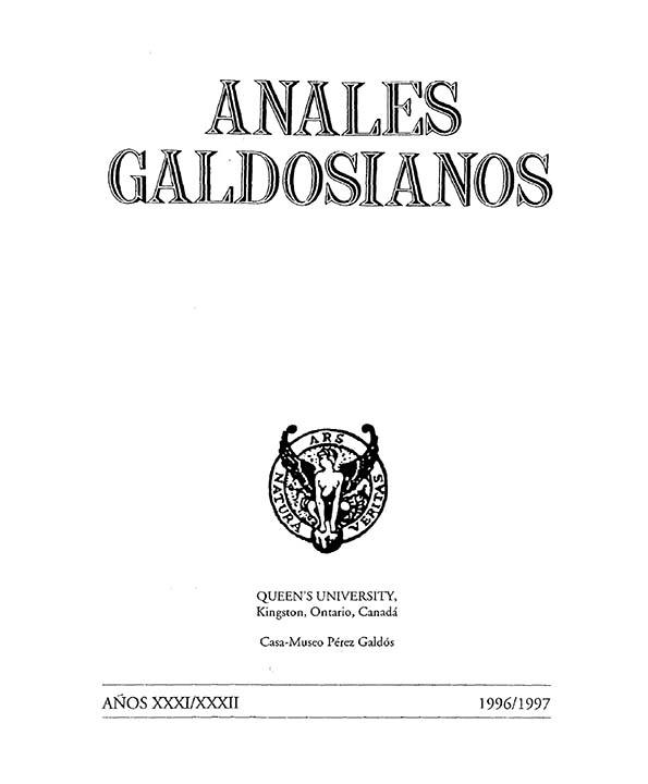 Anales galdosianos. Año XXXI-XXXII, 1996-1997 | Biblioteca Virtual Miguel de Cervantes