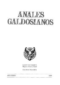 Portada:Anales galdosianos. Año XXXIV, 1999