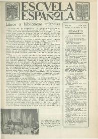 Escuela española. Año XV, núm. 727, 13 de enero de 1955