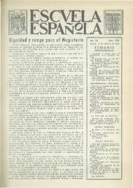 Escuela española. Año XV, núm. 733, 24 de febrero de 1955