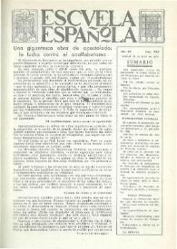 Portada:Escuela española. Año XV, núm. 754, 21 de julio de 1955