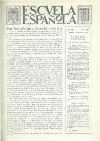 Portada:Escuela española. Año XV, núm. 761, 8 de septiembre de 1955