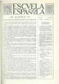 Portada:Escuela española. Año XV, núm. 762, 15 de septiembre de 1955