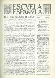 Portada:Escuela española. Año XV, núm. 764, 29 de septiembre de 1955