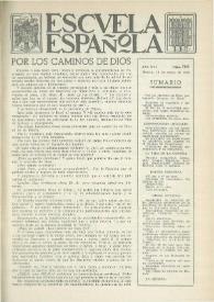 Escuela española. Año XVI, núm. 780, 19 de enero de 1956