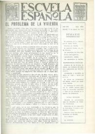 Portada:Escuela española. Año XVI, núm. 814, 17 de agosto de 1956