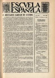 Portada:Escuela española. Año XVII, núm. 841, 6 de febrero de 1957