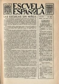 Portada:Escuela española. Año XVII, núm. 847, 15 de marzo de 1957